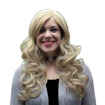 Long Curly Blonde Wig with bangs Crossdresser Transgender Cosplay US STORE - $29.95