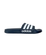 adidas Mens 11 Adilette Black White Slip-On Cushion Lightweight Shower S... - $349.55 MXN