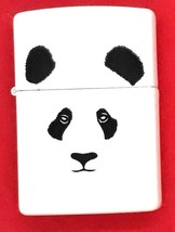 Panda Bear Face Zippo Lighter - White Matte Code C- 21 - $29.99