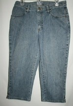 Lee Misses 12 M Blue Jean Capri Pants Short Cotton Denim Stretch Medium Wash - £9.31 GBP