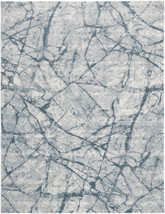 2&#39; X 3&#39; Blue Gray And Ivory Abstract Distressed Stain Resistant Area Rug - $1,510.87 MXN