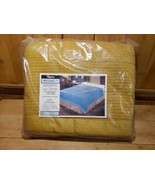Vintage SpringCrest 100% Nylon Napped Thermal Blanket 72x90 Twin Mustard... - $117.13
