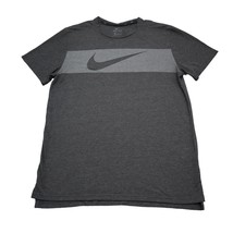 Nike Shirt Mens L Gray Short Sleeve Round Neck Graphic Print Knit Casual T Shirt - £20.62 GBP