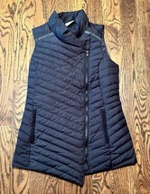 Athleta So Down Vest Womens XS Puffer Asymetrical Zipper Packable $128 Retail - £27.74 GBP