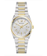 Bulova Womens Watch Two Tone Stainless Steel Silver White Dial Quartz  9... - $299.99