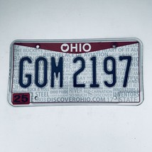  United States Ohio Franklin County Passenger License Plate G0M 2197 - £13.21 GBP