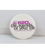 Vintage Radio Station Pin - CJCI 620 Prince George - Celluloid Pin  - $15.00