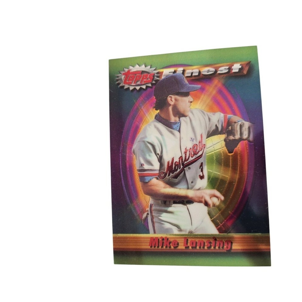 1994 Topps Finest Mike Lansing #10 Montreal Expos MLB Baseball Card - £1.87 GBP