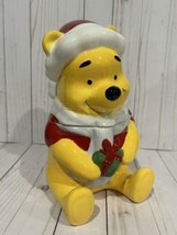 Winnie the Pooh Cookie Jar Christmas Disney Santa Claus 10&quot; NEW - £59.77 GBP