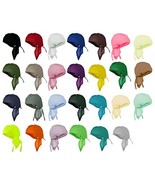 Assorted Skull Caps 12 Piece Cotton Chemo Bandana Headwraps Men Women Do... - £27.52 GBP