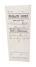 Shelby County, Ohio Feb. 20th 1878 Probate Court Administrators Letter D... - $186.59 MXN