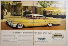 1959 Print Ad Pontiac Bonneville 2-Door Cars Wide-Track Wheels - £14.78 GBP