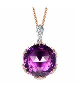 Fashion Anniversary Natural Amethyst Gemstone Diamond Emerald Wedding En... - $638.95 CAD