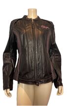 Harley Davidson Women&#39;s Pink Collection Leather Jacket XL w/ Hoodie Liner - $264.92 CAD