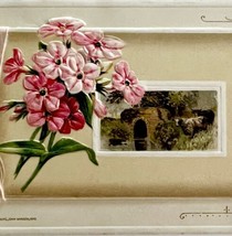 Happy Birthday Greeting Card 1910 Ribbon Embossed Flowers John Winsch PCBG3D - £23.97 GBP