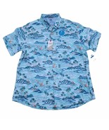 IZOD Saltwater Button Up Shirt XL Short Sleeve multicolor. Hawaiian Styl... - $44.45 CAD