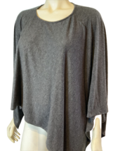 Comfy Dark Gray Knit Poncho, Women's Size L - $14.24