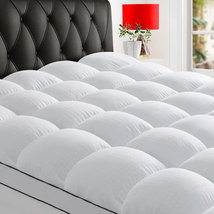 Extra Thick Cooling Mattress Topper Pad Cover Overfilled Pillow Top Deep Pocket - £113.08 GBP+