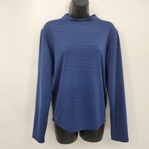 All in Motion Base Layer Top Women&#39;s Size Large Blue Mock Neck Long Sleeves - $10.00