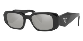 Prada PR17WS 1AB2B0 Sunglasses Black Frame Light Grey Mirror Silver 49mm... - $575.00