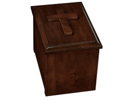 Howard Miller 800-229 (800229) Faith Wood Funeral Cremation Urn Chest w/ Cross - $274.99