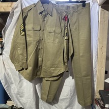 VTG Vietnam US Army Enlisted Dress Uniform Shirt &amp; Pants 28th ID Master SGT - £61.85 GBP