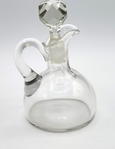 Crystal Clear Glass Cruet Oil Bottle Container Collectible Crafts  AS IS - $24.95