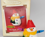 Hallmark Keepsake Christmas Ornament Rainbow Snowman Crayola Crayon 2002... - $12.99