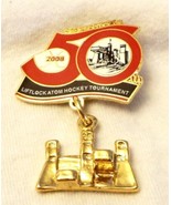 Lapel Cap Hat Pin Peterborouth 2009 50th Liftlock Atom Hockey Tournament - $7.04