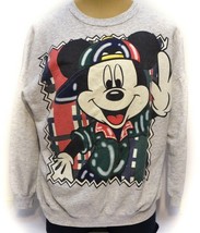Disney Mickey Mouse Crew Neck Sweatshirt Gray Mens Size 4XL Vintage XXXXL - £46.41 GBP