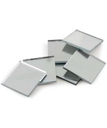 Mirror Tile Squares 1&quot;x1&quot; Square Shape 24 GLASS MIRRORS disco ball repai... - $23.87