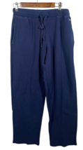 Ralph Lauren Sweat Lounge Pants Medium Mens Navy Blue Waffle Thermal Pul... - $39.62