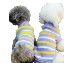 Yellow, Lilac and White Rainbow Sweater For Extra Small Dogs - $13.99
