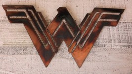 Wonder Woman Symbol - Metal Wall Art - Copper 13 1/2&quot; x 6 1/2&quot; - £17.19 GBP