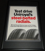 1972 Uniroyals Tires Framed 12x18 ORIGINAL Advertisement - $49.49