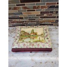 Antique Photograph Album, Celluloid Victorian, Cottage Scene, Wire Metal... - £38.87 GBP