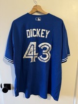 Hombres Talla 52 R.a. ,Dickey #43 Toronto Azul Jays Majestic Camiseta de Béisbol - $52.24