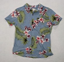 Aeropostale Mens Hawaiian Short Sleeve Size L Cotton Light Blue - $15.68