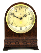 1930s Herman Miller Art Deco Walnut Mantel Clock - $104.58 CAD