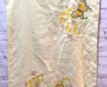 Tastemaker vintage yellow pillowcase standard size poly cotton muslin - $9.89