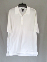Brooks Brothers 346 men&#39;s polo shirt Medium white short sleeves cotton EUC - £13.89 GBP