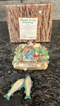 Enesco Moose Creek Crossing Ollie Olsen 1995 Wall Plaque Fish Danglers #... - £10.69 GBP