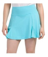 NWT X by GOTTEX Caribbean Turquoise Golf Tennis Knit Godet Skort S M L XL - $39.99