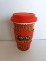 Reese&#39;s Peanut Butter Cup Travel Coffee Mug  Grip Ceramic 16 oz Tumbler New - £9.45 GBP