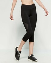 REEBOK Leggings Skinny Capri Training Running Black Size XS $60 - NWT - £14.21 GBP