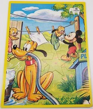 N) Vintage Jaymar Jumbo Walt Disney Mickey Mouse Pluto Frame Poster Tray Puzzle  - $19.79