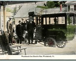 Woodstock Inn Electric Bus Woodstock Vermont UNP Frank Swallow DB Postca... - $41.53