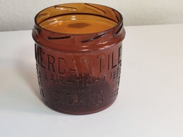 1890s Tobacciana Cigar Jar MERCANTILE CIGARS Amber Glass Humidor - No Lid - £19.46 GBP