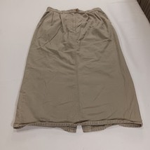 Pendleton Original Women's Beige/Khaki Cotton Rear Slit Denim Skirt Size 12 image 8
