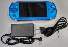 Sony Psp Vibrant Blue Portable Handheld Video Game Console System PSP-3000 - £141.59 GBP
